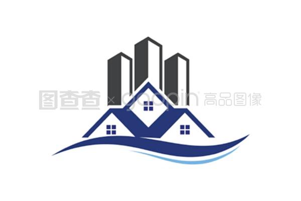 房地產矢量標志模板 打造專業房屋銷售代理服務品牌形象